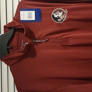 FLORIDA STATE NWT  pullover jacket topXL shirt w zipper embroidered long sleeves